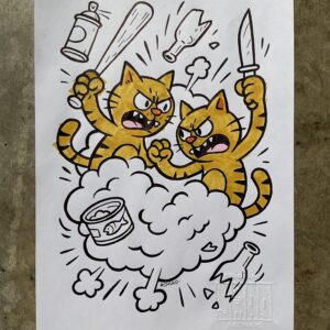 Cat Fight / Sketch
