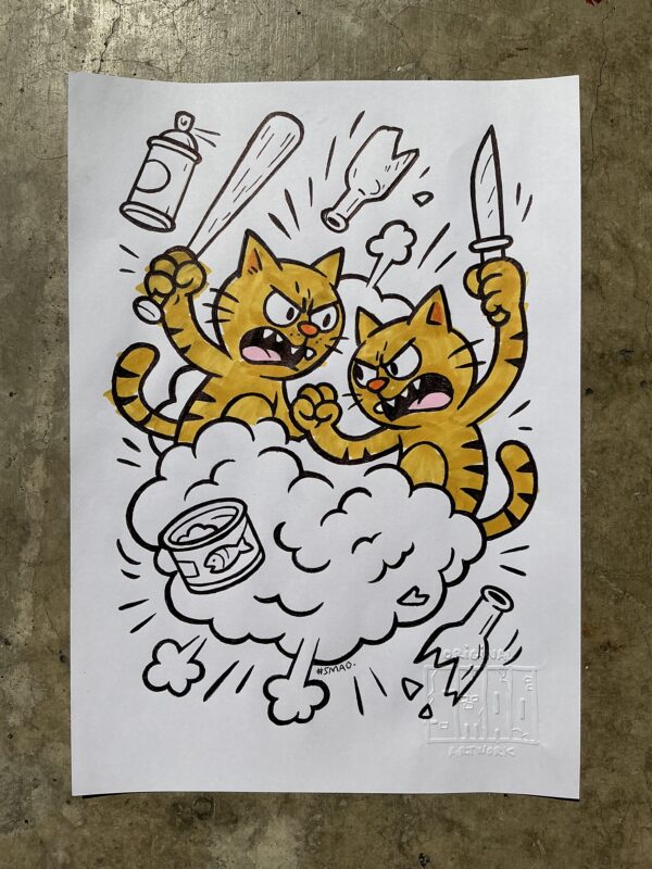 Cat Fight / Sketch - Image 2
